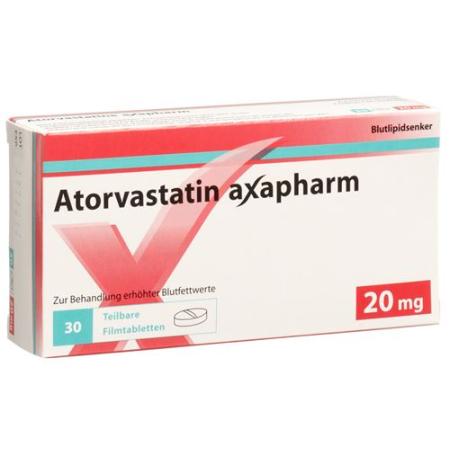 Atorvastatin Axapharm Filmtabl 20 mg 100 pcs - PrimeCare Global