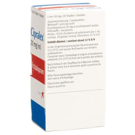 Cipralex drops 20 mg/ml bottle 15 ml - PrimeCare Global
