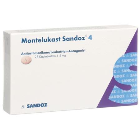 Montelukast Sandoz Kautabl 4 mg 28 pcs - PrimeCare Global