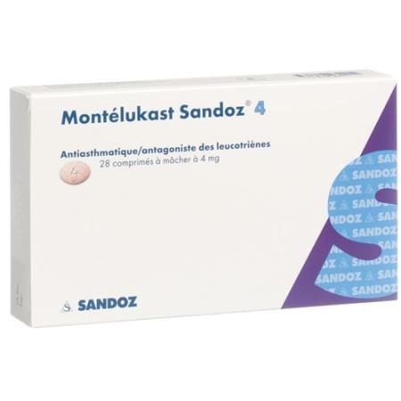 Montelukast Sandoz Kautabl 4 mg 28 pcs - PrimeCare Global