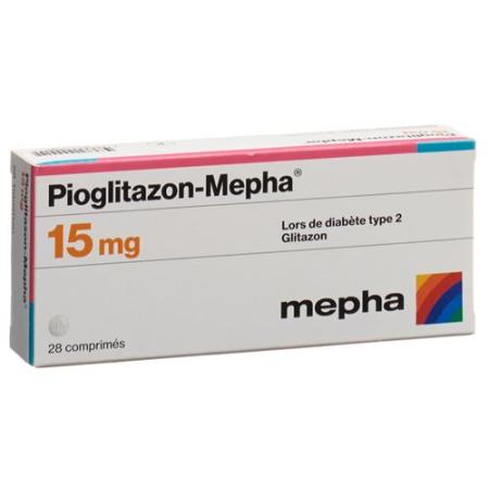 Pioglitazon Mepha 15 mg 98 tablets - PrimeCare Global