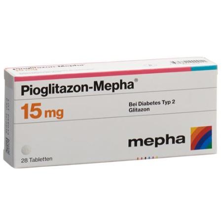 Pioglitazon Mepha 15 mg 98 tablets - PrimeCare Global