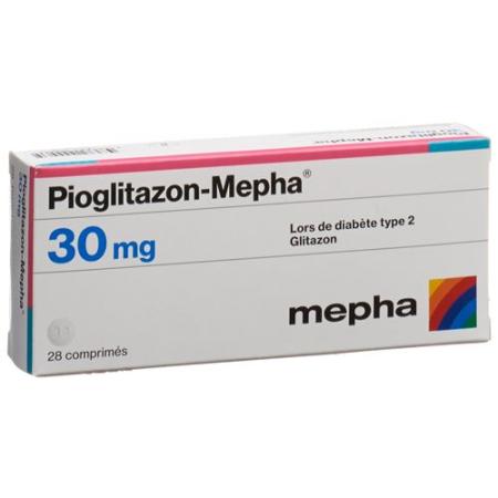 Pioglitazon Mepha 30 mg 98 tablets - PrimeCare Global