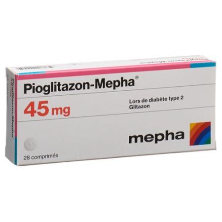 Pioglitazon Mepha 45 mg 28 tablets - PrimeCare Global