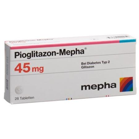 Pioglitazon Mepha 45 mg 28 tablets - PrimeCare Global