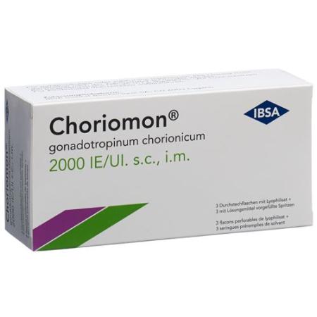 Choriomon dry sub 2000 IU with solvent 1 ml (prefilled syringe) Du - PrimeCare Global