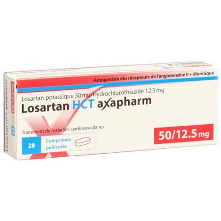 Losartan HCT Axapharm Filmtabl 50/12.5mg 28 pcs - PrimeCare Global