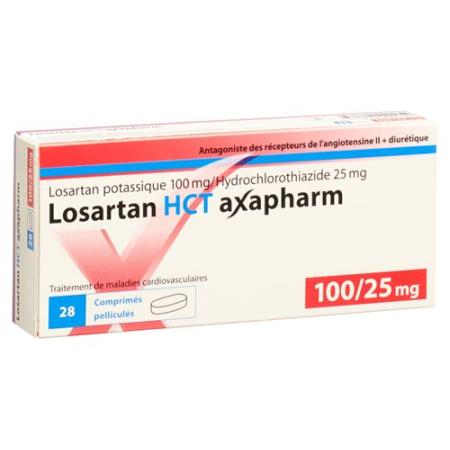Losartan HCT Axapharm Filmtabl 100/25mg 28 pcs - PrimeCare Global