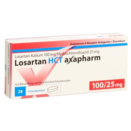 Losartan HCT Axapharm Filmtabl 100/25mg 28 pcs - PrimeCare Global