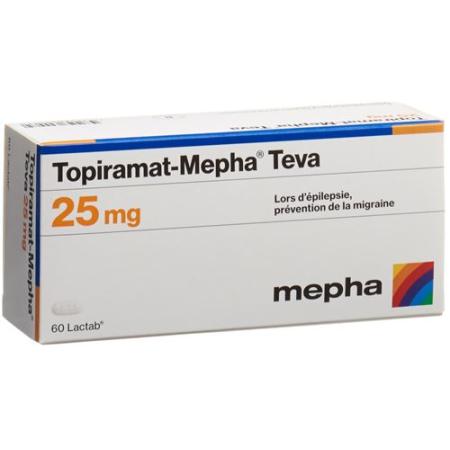 Topiramat Mepha Teva Lactabs 25mg 60 Stück - PrimeCare Global