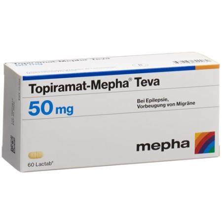 Topiramat Mepha Teva Lactabs 50mg 60 Stück - PrimeCare Global