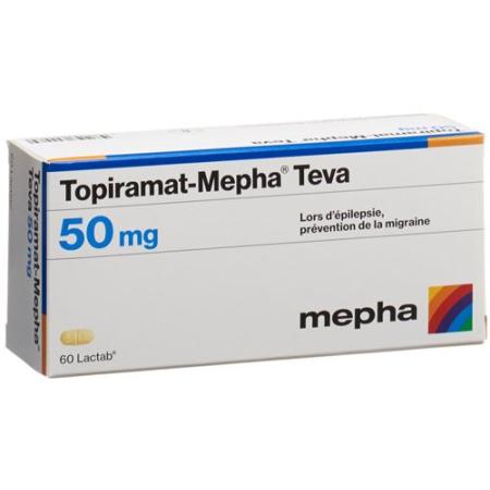 Topiramat Mepha Teva Lactabs 50mg 60 Stück - PrimeCare Global
