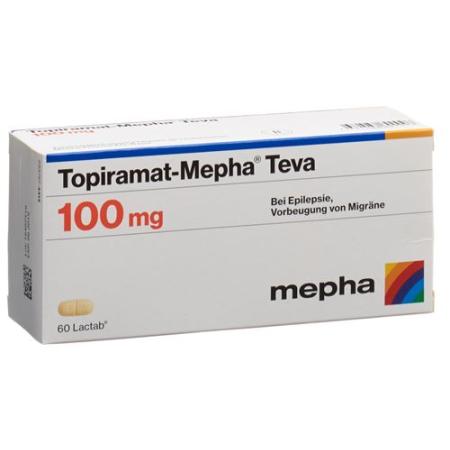Topiramate-Mepha Teva Lactab 100 mg 60 pcs - PrimeCare Global