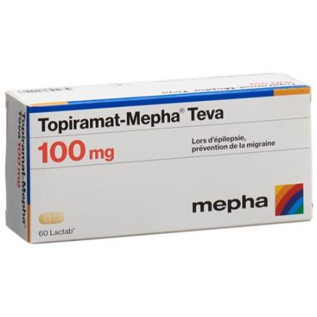 Topiramate-Mepha Teva Lactab 100 mg 60 pcs - PrimeCare Global