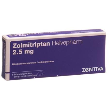 Zolmitriptan Helvepharm Melting Tabl 2.5 mg 6 pcs - PrimeCare Global