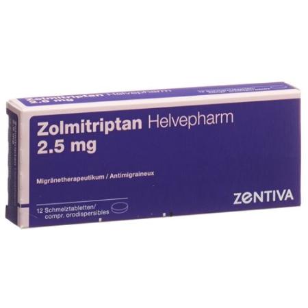Zolmitriptan Helvepharm Melting Tabl 2.5 mg 12 pcs - PrimeCare Global