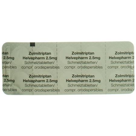 Zolmitriptan Helvepharm Melting Tabl 2.5 mg 12 pcs - PrimeCare Global