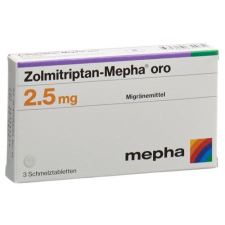 Zolmitriptan-Mepha oro Melting Tabl 2.5 mg 3 pc - PrimeCare Global
