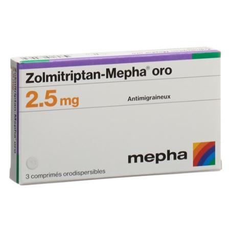 Zolmitriptan-Mepha oro Melting Tabl 2.5 mg 12 pcs - PrimeCare Global
