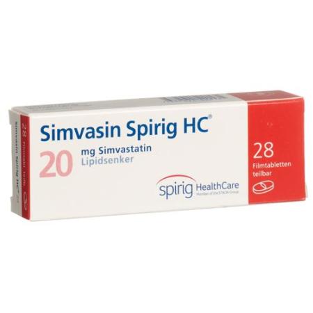Simvasin Spirig 20 mg 28 filmtablets - PrimeCare Global