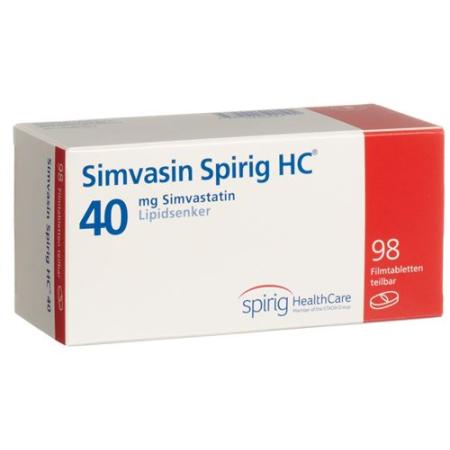 Simvasin Spirig 40 mg 98 filmtablets - PrimeCare Global