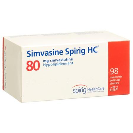 Simvasin Spirig 80 mg 98 filmtablets - PrimeCare Global