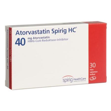 Atorvastatin Spirig HC Filmtabl 40 mg 30 pcs - PrimeCare Global
