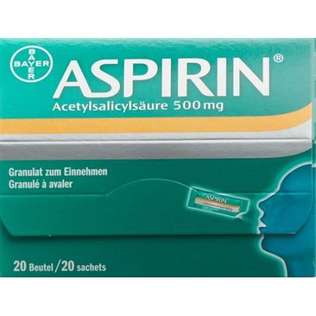 Aspirin Gran 500 mg Btl 20 pcs - PrimeCare Global