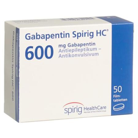 Gabapentin Spirig HC Filmtabl 600 mg 50 pcs - PrimeCare Global