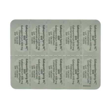 Gabapentin Spirig HC Filmtabl 600 mg 50 pcs - PrimeCare Global