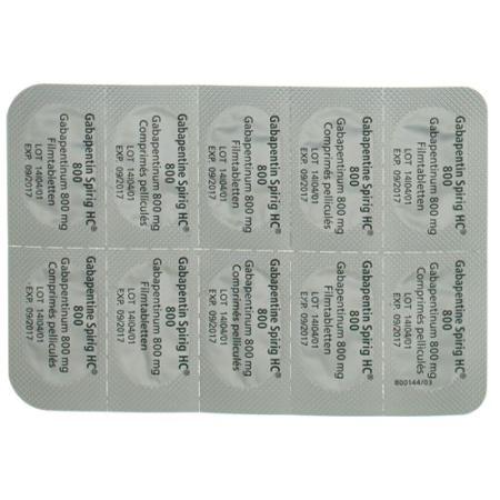 Gabapentin Spirig HC Filmtabl 800 mg 50 pcs - PrimeCare Global