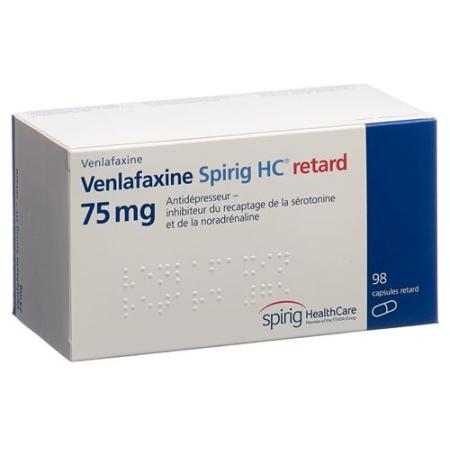 Venlafaxine Spirig HC Ret Capsules 75 mg Blist 98 pcs - PrimeCare Global