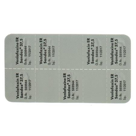 Venlafaxine ER Sandoz Ret Kaps 37.5 mg 7 pcs - PrimeCare Global