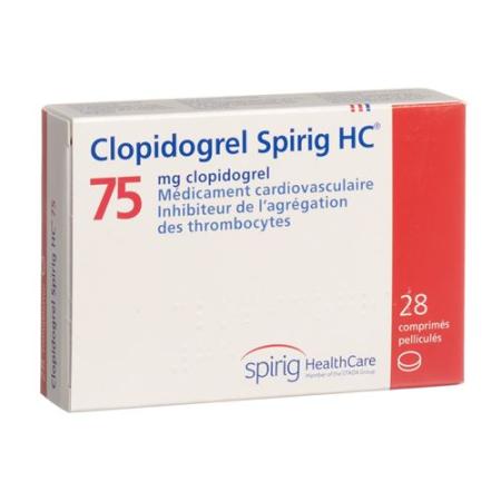 Clopidogrel Spirig 75 mg 28 filmtablets - PrimeCare Global