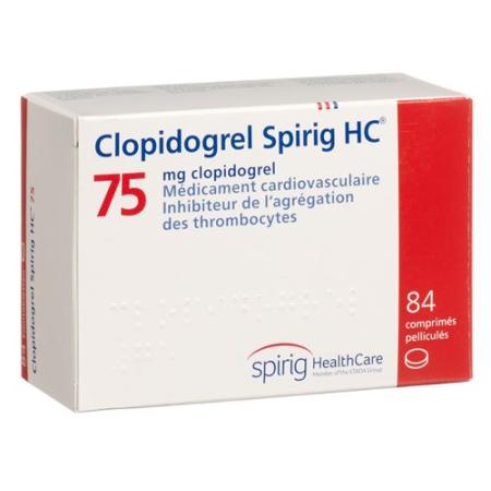 Clopidogrel Spirig 75 mg 84 filmtablets - PrimeCare Global