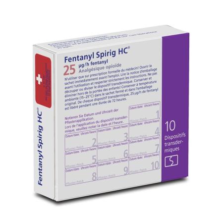 Fentanyl Spirig HC 25 mcg/h depot plaster 10 pieces - PrimeCare Global