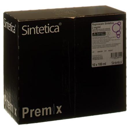 Ropivacaine Sintetica Inj Inf Prep 2 mg/ml 100ml bag 10 pcs - PrimeCare Global