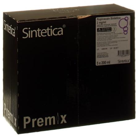 Ropivacain Sintetica Inj Inf Prep 2 mg/ml 200ml bag 5 pcs - PrimeCare Global