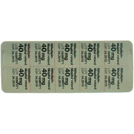 NIFEDIPIN Mepha Matrixtabl 40 mg retard - PrimeCare Global