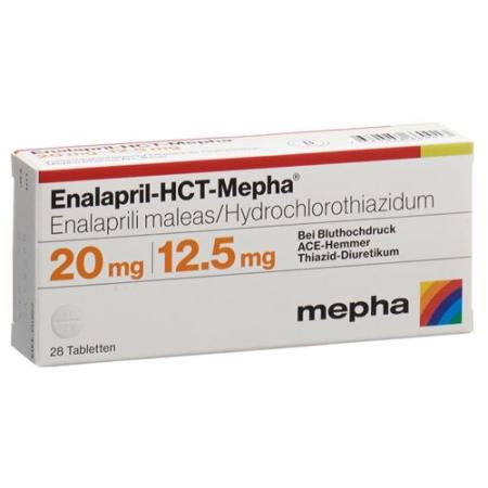 Enalapril-HCT-Mepha Tabl 20/12.5 mg 28 pcs - PrimeCare Global