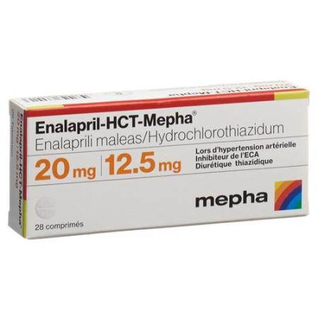 Enalapril-HCT-Mepha Tabl 20/12.5 mg 28 pcs - PrimeCare Global