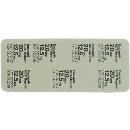Enalapril-HCT-Mepha Tabl 20/12.5 mg 28 pcs - PrimeCare Global