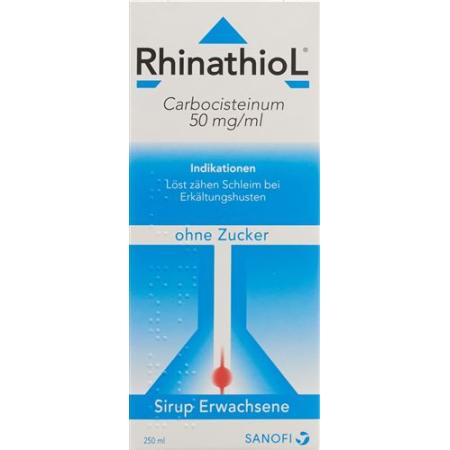 Rhinathiol syrup adult without sugar bottle 250 ml - PrimeCare Global
