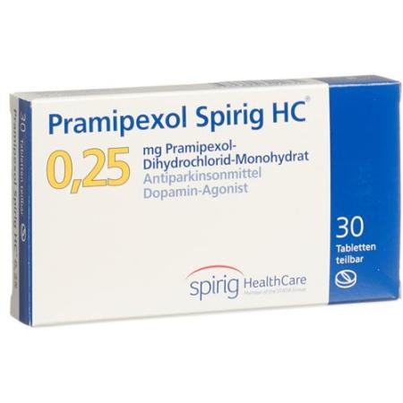 Pramipexol Spirig 0.25 mg 30 tablets - PrimeCare Global