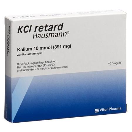 KCl retard Hausmann Ret Drag 10 mmol 40 pcs - PrimeCare Global