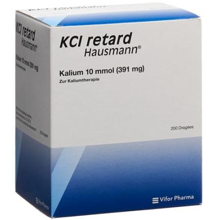 KCl retard Hausmann Ret Drag 10 mmol 200 pcs - PrimeCare Global