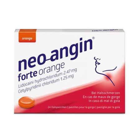 neo-angin forte throat lozenges orange 24 pcs - PrimeCare Global