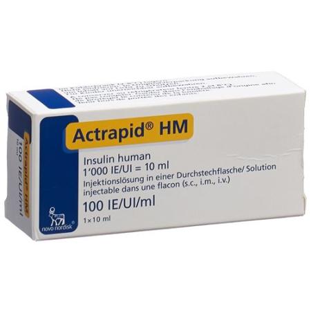Insulin Actrapid HM Inj sol 100 IU/ml through 10 ml - PrimeCare Global