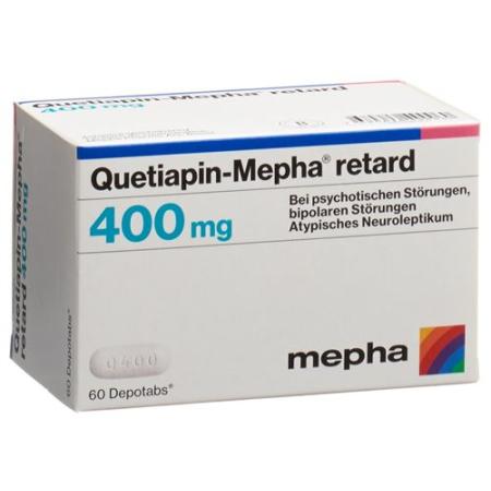 Quetiapin-Mepha retard Depotabs 400 mg 60 pieces - PrimeCare Global