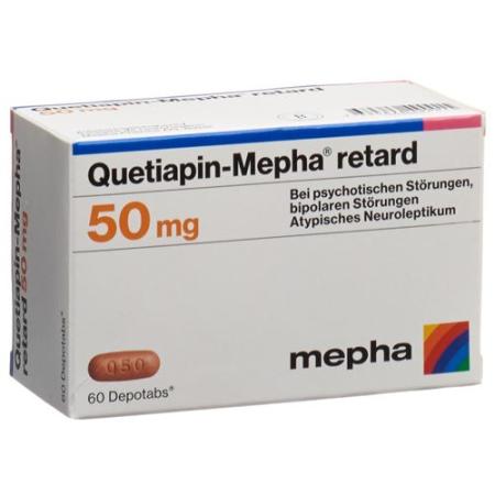 Quetiapin-Mepha retard Depotabs 50 mg 60 pieces - PrimeCare Global